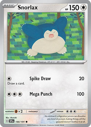 Snorlax [144/191] [Surging Sparks] Reverse Holofoil