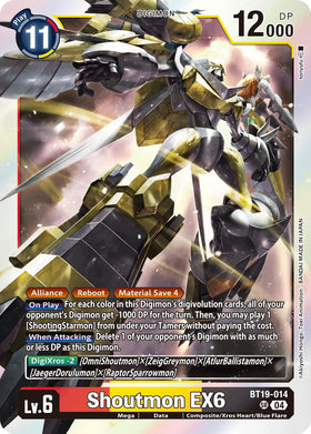 Shoutmon EX6 [BT19-014] [Release Special Booster 2.5] Foil