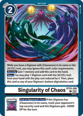 Singularity of Chaos [BT20-099] [Release Special Booster 2.5]