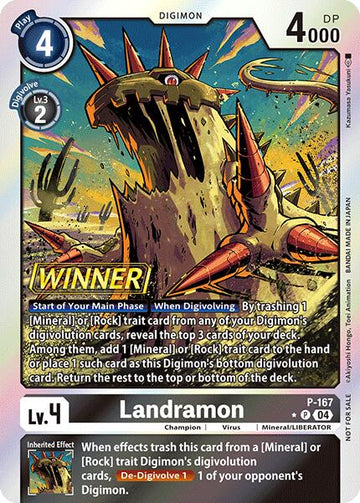 Landramon (Store Tournament 2025 Vol.1 Winner Pack) [P-167] [Digimon Promotion Cards] Foil