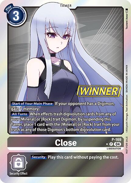 Close (Store Tournament 2025 Vol.1 Winner Pack) [P-169] [Digimon Promotion Cards] Foil