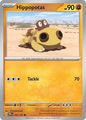 Hippopotas [052/131] [Prismatic Evolutions] Reverse Holofoil