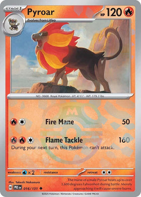 Pyroar (Master Ball Pattern) [016/131] [Prismatic Evolutions] Holofoil