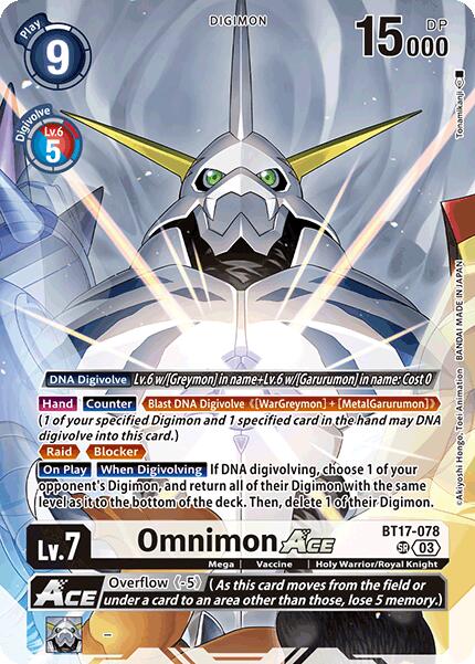 Omnimon ACE (Omnimon Binder Set) [BT17-078] [Secret Crisis] Foil