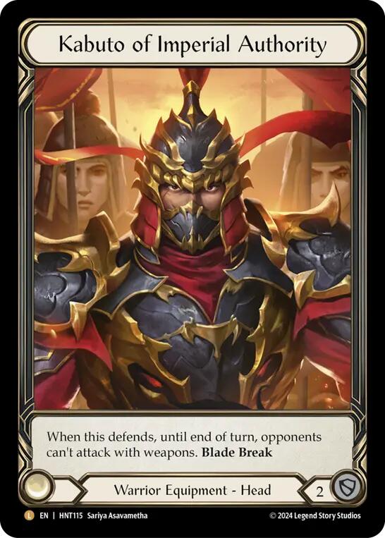 Kabuto of Imperial Authority (Extended Art) [HNT115] [The Hunted] Cold Foil