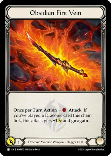 Obsidian Fire Vein // Kunai of Retribution [HNT100//HNT056] [The Hunted]