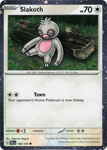 Slakoth (Cosmos Holo) [160/193] [Paldea Evolved] Holofoil