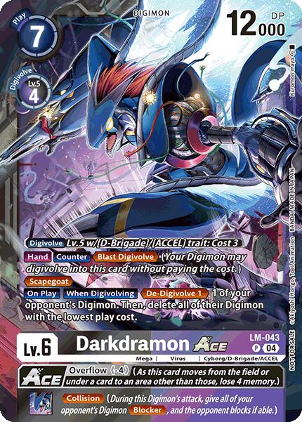 Darkdramon ACE (Limited Card Pack) [LM-043] [World Convergence] Foil