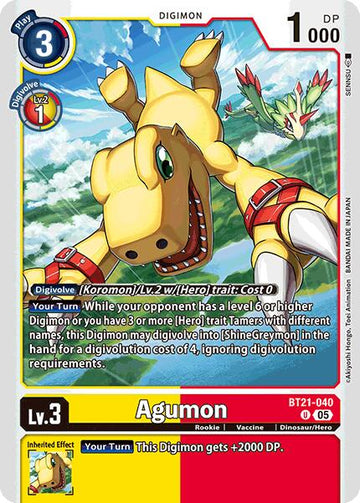 Agumon - BT21-040 [BT21-040 U] [World Convergence]