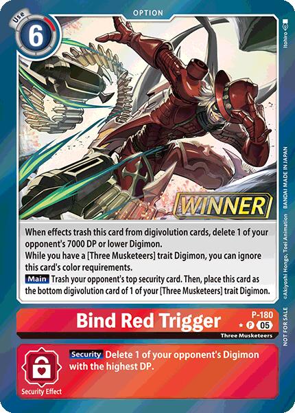 Bind Red Trigger (Store Tournament 2025 Vol.2 Winner Pack) [P-180] [Digimon Promotion Cards] Foil