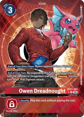 Owen Dreadnought (Alternate Art) [BT21-081] [World Convergence] Foil