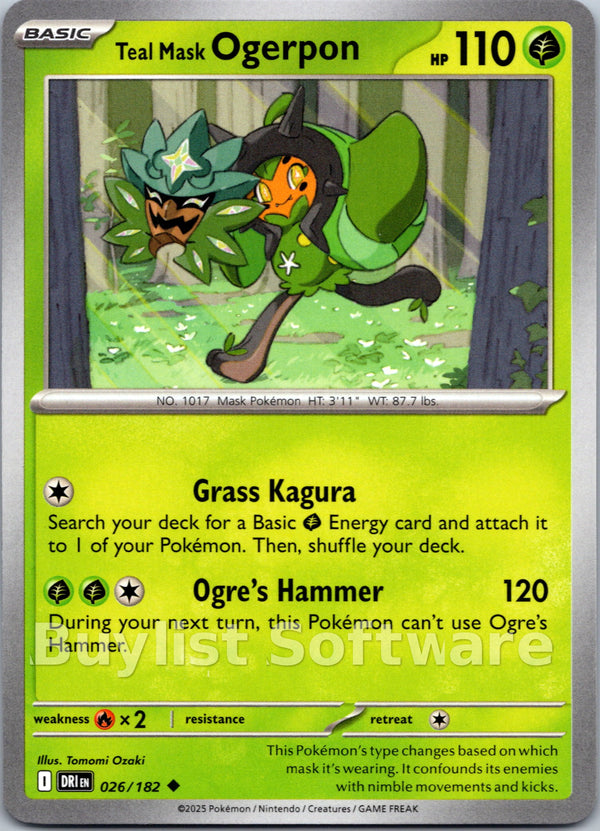 Teal Mask Ogerpon [026/182] [Destined Rivals]