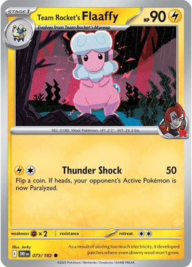 Team Rocket's Flaaffy [073/182] [Destined Rivals] Reverse Holofoil