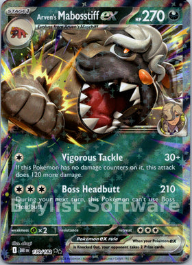 Arven's Mabosstiff ex [139/182] [Destined Rivals] Holofoil