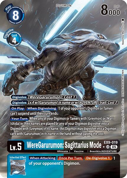 WereGarurumon: Sagittarius Mode (Alternate Art) [EX9-019] [Versus Monsters] Foil