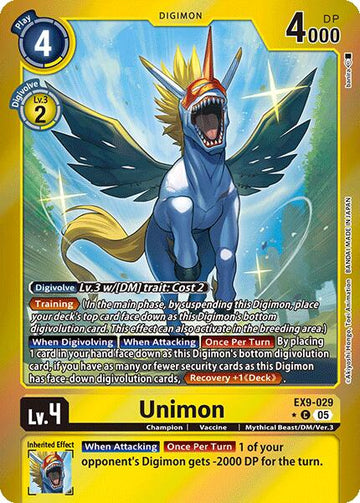 Unimon (Limited Foil) [EX9-029] [Versus Monsters] Foil