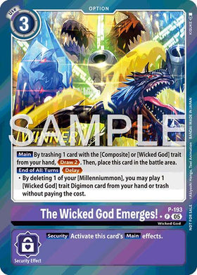 The Wicked God Emerges! (Store Tournament 2025 Vol.3 Winner Pack) [P-193] [Digimon Promotion Cards] Foil