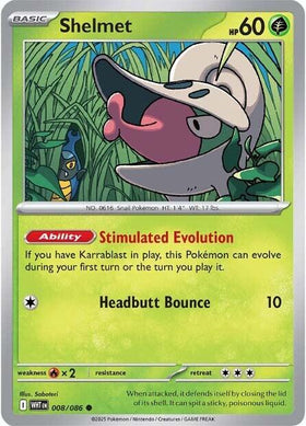 Shelmet [008/086] [White Flare] Reverse Holofoil