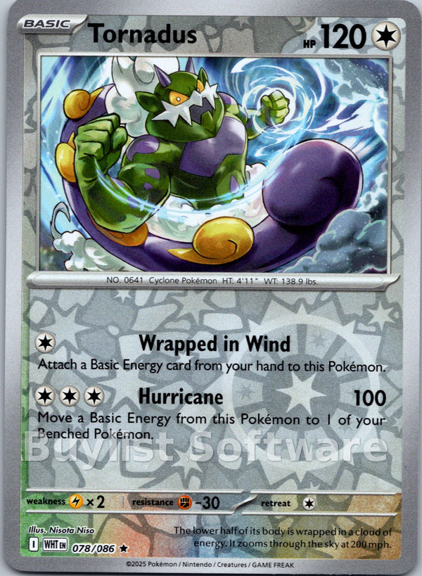Tornadus [078/086] [White Flare] Reverse Holofoil