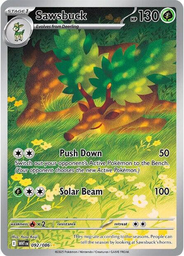 Sawsbuck [092/086] [White Flare] Holofoil