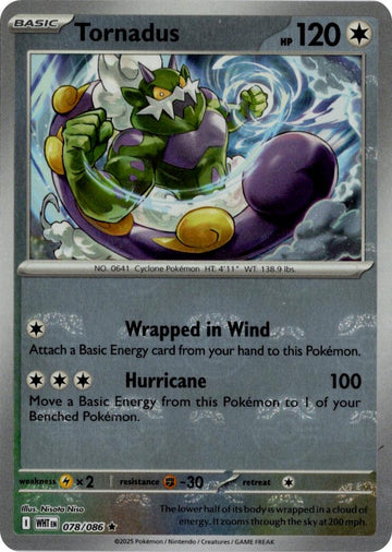 Tornadus (Master Ball Pattern) [078/086] [White Flare] Holofoil