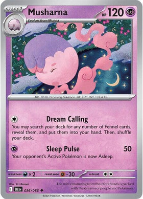 Musharna [036/086] [Black Bolt] Reverse Holofoil