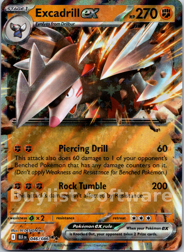 Excadrill ex [046/086] [Black Bolt] Holofoil