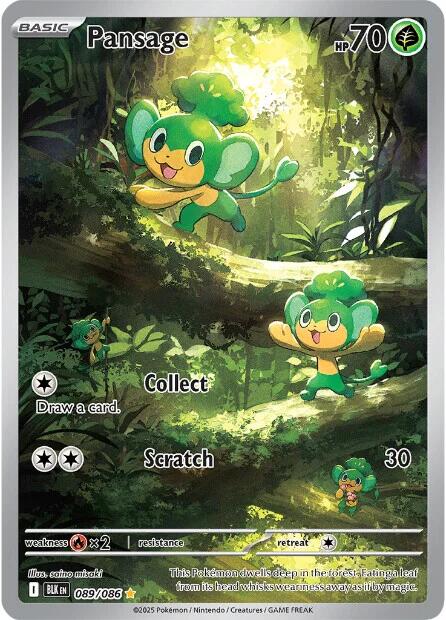 Pansage [089/086] [Black Bolt] Holofoil