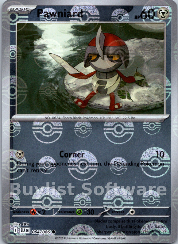 Pawniard (Poke Ball Pattern) [064/086] [Black Bolt] Holofoil