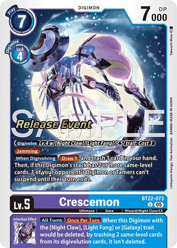 Crescemon [BT22-073] [Cyber Eden Release Event Cards] Foil