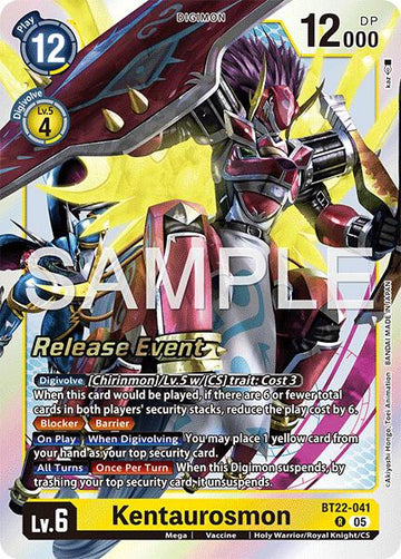Kentaurosmon [BT22-041] [Cyber Eden Release Event Cards] Foil