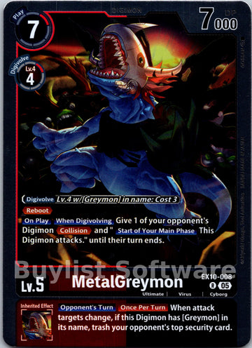 MetalGreymon [EX10-008] [Sinister Order] Foil