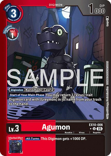 Agumon (Limited Foil) [EX10-006] [Sinister Order] Foil