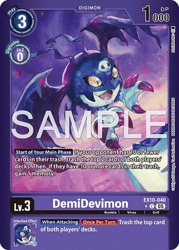 DemiDevimon (Limited Foil) [EX10-040] [Sinister Order] Foil