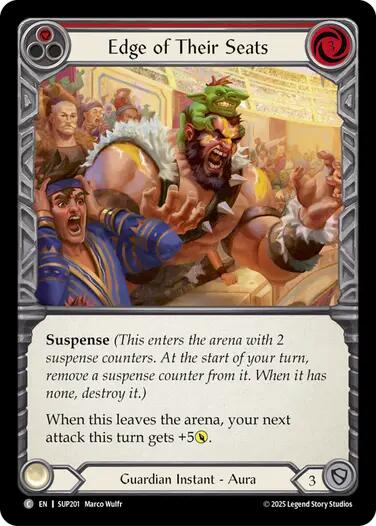 Edge of Their Seats (Red) [SUP201] [Super Slam] Rainbow Foil