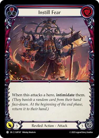 Instill Fear (Red) [SUP107] [Super Slam] Rainbow Foil