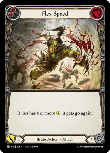 Flex Speed (Yellow) [SUP147] [Super Slam] Rainbow Foil