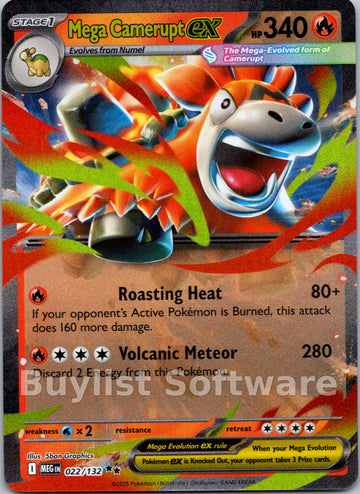 Mega Camerupt ex [022/132] [Mega Evolution] Holofoil