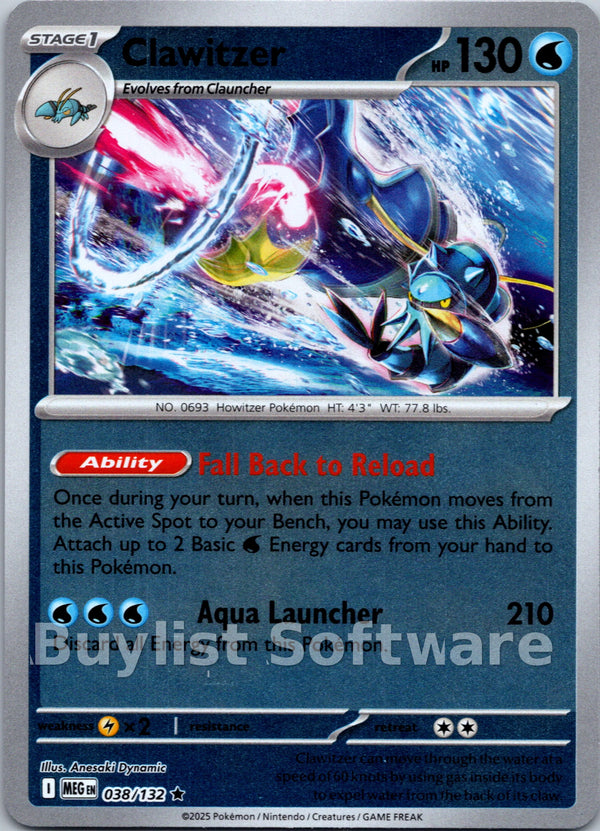 Clawitzer [038/132] [Mega Evolution] Reverse Holofoil