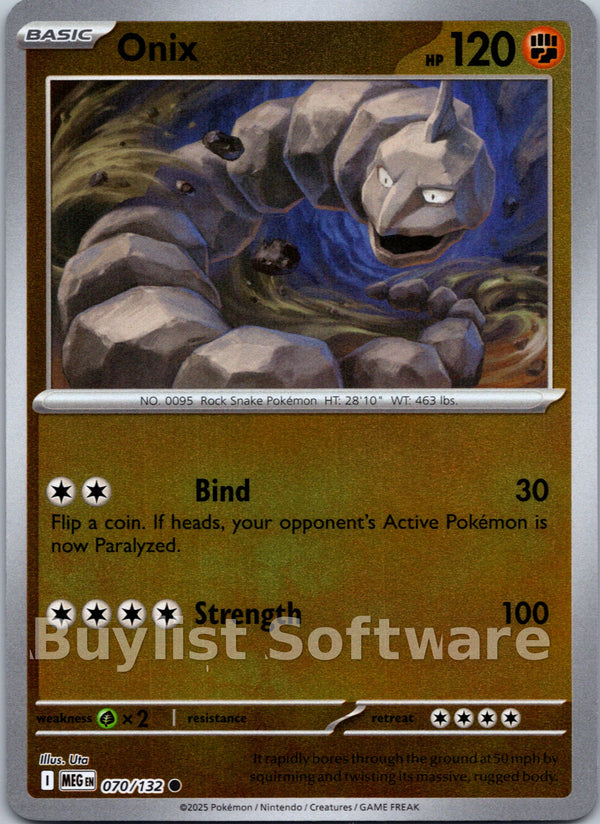 Onix [070/132] [Mega Evolution] Reverse Holofoil