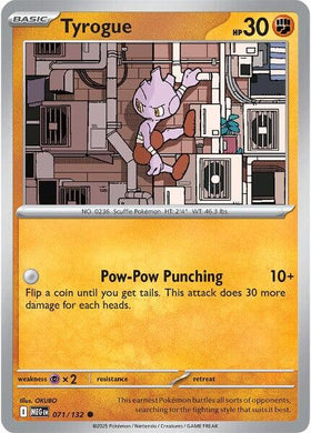Tyrogue [071/132] [Mega Evolution] Reverse Holofoil