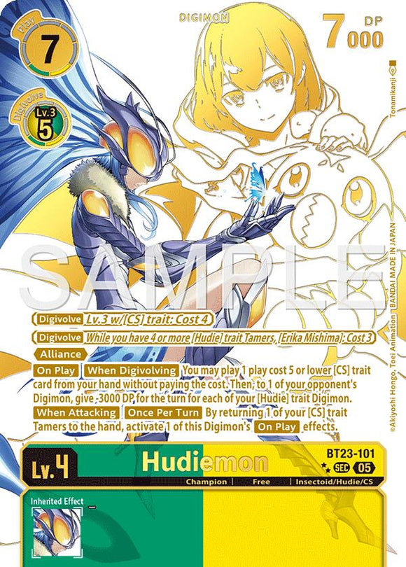 Hudiemon (Rare Pull) [BT23-101] [Hackers' Slumber] Foil