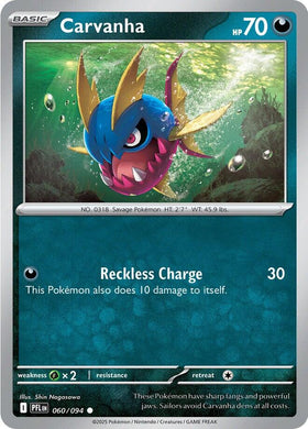 Carvanha [060/094] [Phantasmal Flames] Reverse Holofoil