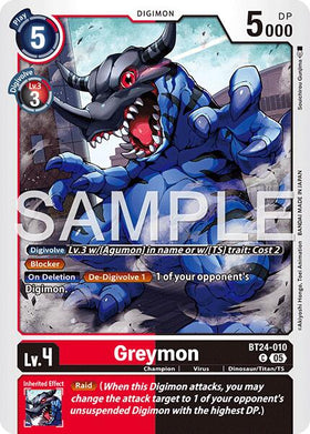 Greymon [BT24-010 C] [Time Stranger]