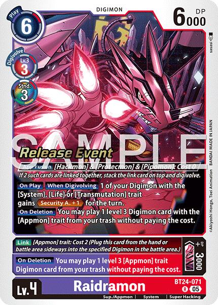 Raidramon [BT24-071 R] [Time Stranger] Foil