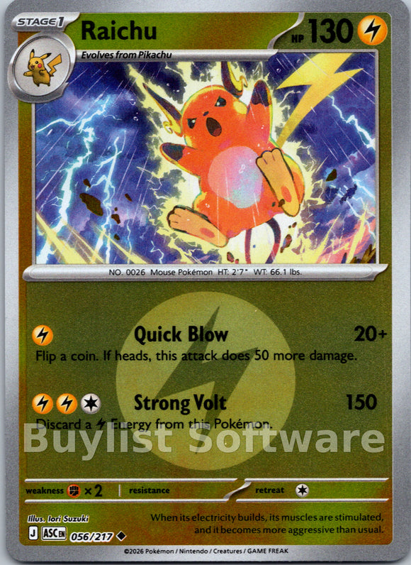 Raichu (Energy Symbol Pattern)