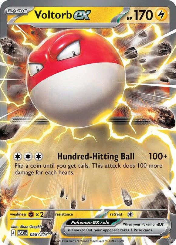 Voltorb ex [058/217] [Ascended Heroes] Holofoil