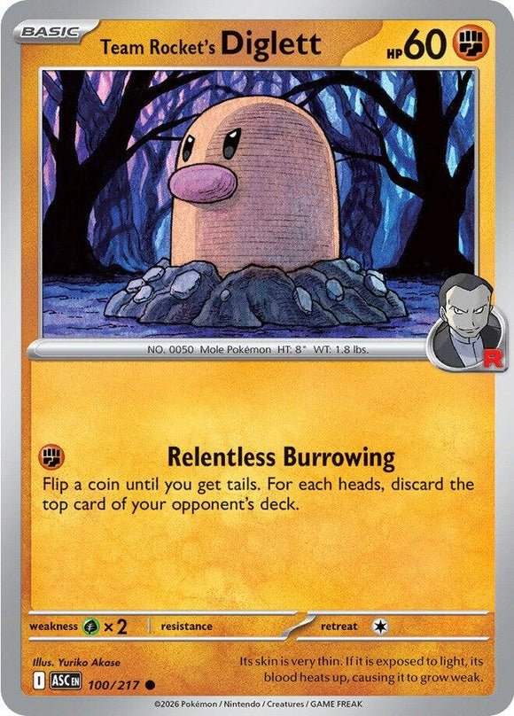 Team Rocket's Diglett [100/217] [Ascended Heroes] Reverse Holofoil