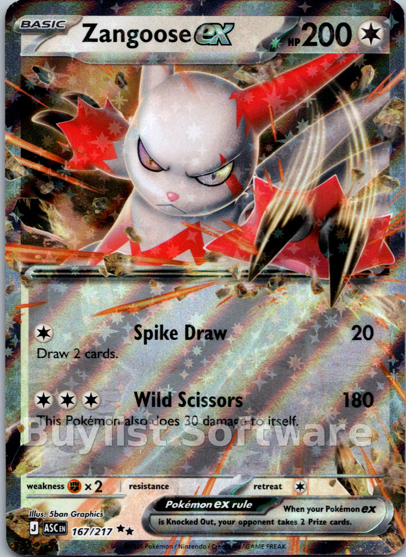 Zangoose ex [167/217] [Ascended Heroes] Holofoil