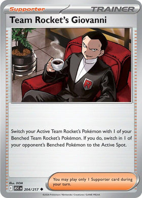 Team Rocket's Giovanni [204/217] [Ascended Heroes] Reverse Holofoil